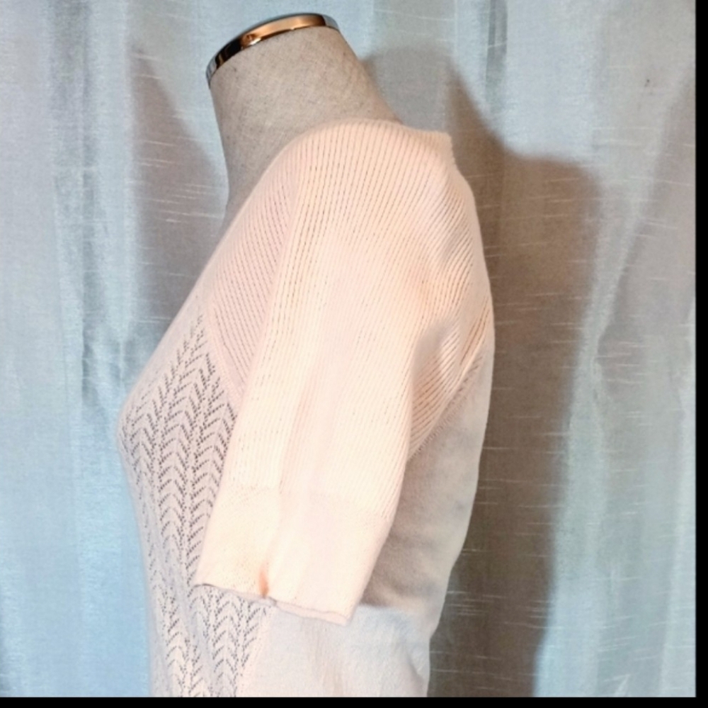 2 Pc: Nordstrom Sun Hat+Victoria Secret Knit Sweater, Short Sleeve Drop Neck, M - Picture 9 of 14